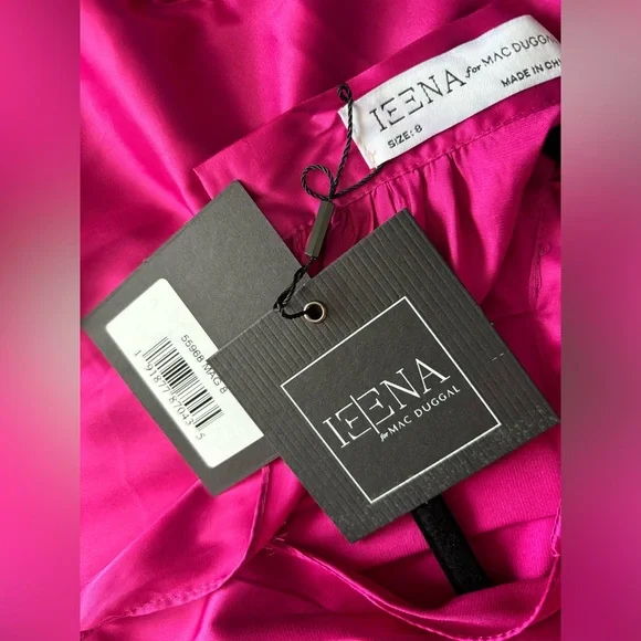 NWT Mac Duggal IEENA Magenta Satin 55968 Cocktail Mini Dress 8 ,12 - Picture 7 of 7